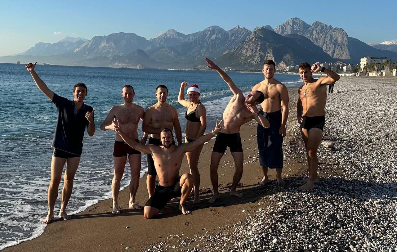 Поплавали после пробежки 